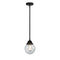 Beacon Mini Pendant shown in the Matte Black finish with a Seedy shade