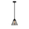 Cone Mini Pendant shown in the Matte Black finish with a Plated Smoke shade