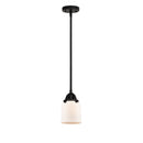 Bell Mini Pendant shown in the Matte Black finish with a Matte White shade