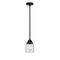 Bell Mini Pendant shown in the Matte Black finish with a Clear shade