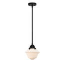 Oxford Mini Pendant shown in the Matte Black finish with a Matte White shade