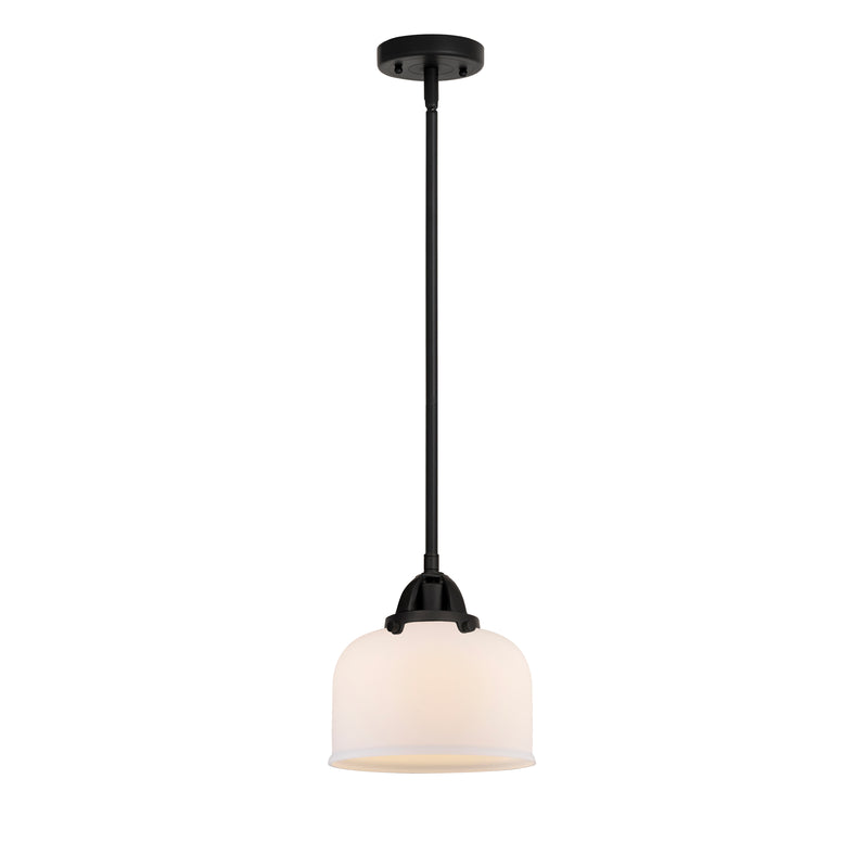 Bell Mini Pendant shown in the Matte Black finish with a Matte White shade