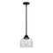 Bell Mini Pendant shown in the Matte Black finish with a Clear shade