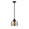 Bell Mini Pendant shown in the Matte Black finish with a Silver Plated Mercury shade