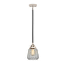 Chatham Mini Pendant shown in the Black Polished Nickel finish with a Clear shade