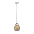 Chatham Mini Pendant shown in the Black Polished Nickel finish with a Mercury shade