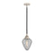 Geneseo Mini Pendant shown in the Black Polished Nickel finish with a Clear Crackled shade