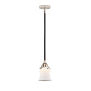 Canton Mini Pendant shown in the Black Polished Nickel finish with a Matte White shade