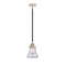 Bellmont Mini Pendant shown in the Black Polished Nickel finish with a Clear shade