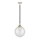 Beacon Mini Pendant shown in the Black Polished Nickel finish with a Clear shade