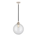 Beacon Mini Pendant shown in the Black Polished Nickel finish with a Clear shade