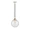 Beacon Mini Pendant shown in the Black Polished Nickel finish with a Seedy shade