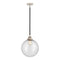 Beacon Mini Pendant shown in the Black Polished Nickel finish with a Seedy shade