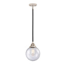 Beacon Mini Pendant shown in the Black Polished Nickel finish with a Seedy shade