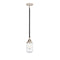 Dover Mini Pendant shown in the Black Polished Nickel finish with a Clear shade