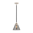 Cone Mini Pendant shown in the Black Polished Nickel finish with a Plated Smoke shade