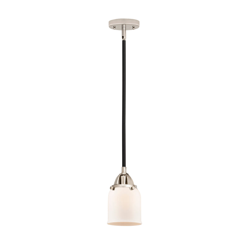 Bell Mini Pendant shown in the Black Polished Nickel finish with a Matte White shade