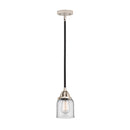 Bell Mini Pendant shown in the Black Polished Nickel finish with a Clear shade