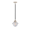 Oxford Mini Pendant shown in the Black Polished Nickel finish with a Seedy shade