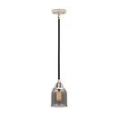 Bell Mini Pendant shown in the Black Polished Nickel finish with a Plated Smoke shade