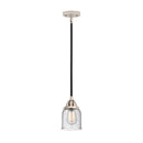 Bell Mini Pendant shown in the Black Polished Nickel finish with a Seedy shade