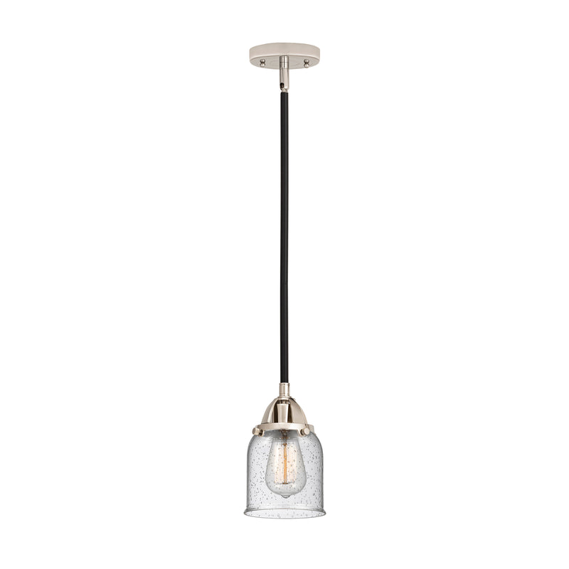 Bell Mini Pendant shown in the Black Polished Nickel finish with a Seedy shade