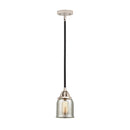 Bell Mini Pendant shown in the Black Polished Nickel finish with a Silver Plated Mercury shade