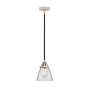 Cone Mini Pendant shown in the Black Polished Nickel finish with a Clear shade