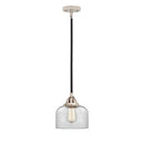 Bell Mini Pendant shown in the Black Polished Nickel finish with a Clear shade