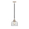 Bell Mini Pendant shown in the Black Polished Nickel finish with a Clear shade