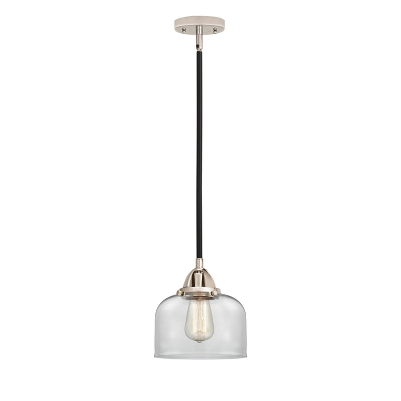 Bell Mini Pendant shown in the Black Polished Nickel finish with a Clear shade