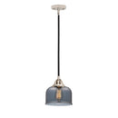 Bell Mini Pendant shown in the Black Polished Nickel finish with a Plated Smoke shade