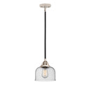 Bell Mini Pendant shown in the Black Polished Nickel finish with a Seedy shade