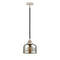 Bell Mini Pendant shown in the Black Polished Nickel finish with a Silver Plated Mercury shade