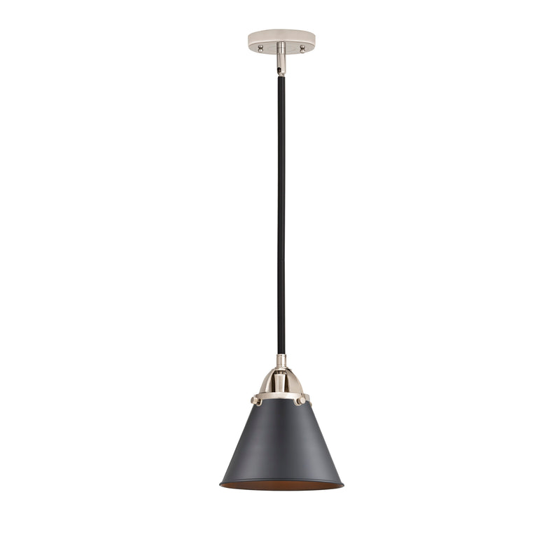 Appalachian Mini Pendant shown in the Black Polished Nickel finish with a Matte Black shade