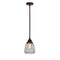 Chatham Mini Pendant shown in the Oil Rubbed Bronze finish with a Clear shade