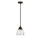 Fulton Mini Pendant shown in the Oil Rubbed Bronze finish with a Clear shade