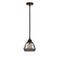 Fulton Mini Pendant shown in the Oil Rubbed Bronze finish with a Plated Smoke shade