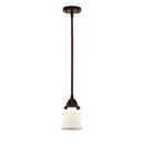 Canton Mini Pendant shown in the Oil Rubbed Bronze finish with a Matte White shade