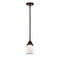 Canton Mini Pendant shown in the Oil Rubbed Bronze finish with a Matte White shade