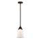 Canton Mini Pendant shown in the Oil Rubbed Bronze finish with a Matte White shade