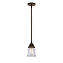 Canton Mini Pendant shown in the Oil Rubbed Bronze finish with a Clear shade