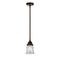 Canton Mini Pendant shown in the Oil Rubbed Bronze finish with a Clear shade