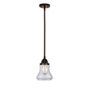 Bellmont Mini Pendant shown in the Oil Rubbed Bronze finish with a Clear shade