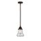 Bellmont Mini Pendant shown in the Oil Rubbed Bronze finish with a Clear shade