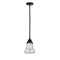 Bellmont Mini Pendant shown in the Oil Rubbed Bronze finish with a Seedy shade