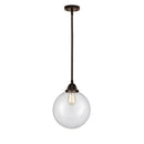 Beacon Mini Pendant shown in the Oil Rubbed Bronze finish with a Clear shade