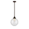 Beacon Mini Pendant shown in the Oil Rubbed Bronze finish with a Clear shade