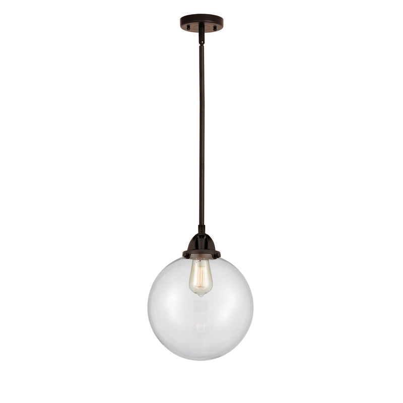 Beacon Mini Pendant shown in the Oil Rubbed Bronze finish with a Clear shade