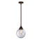 Beacon Mini Pendant shown in the Oil Rubbed Bronze finish with a Clear shade